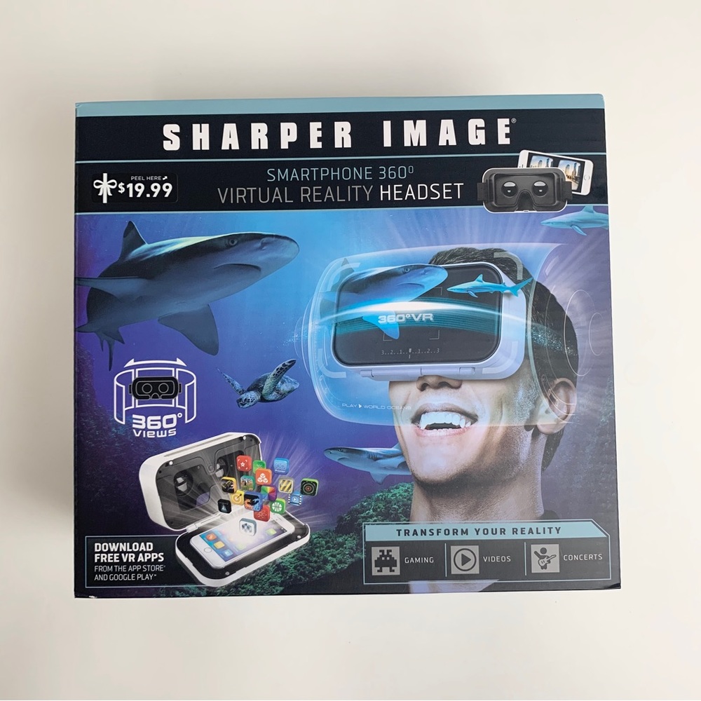 Sharper Image Virtual Reality Headset Smartphone 360 IOS or Android NEW